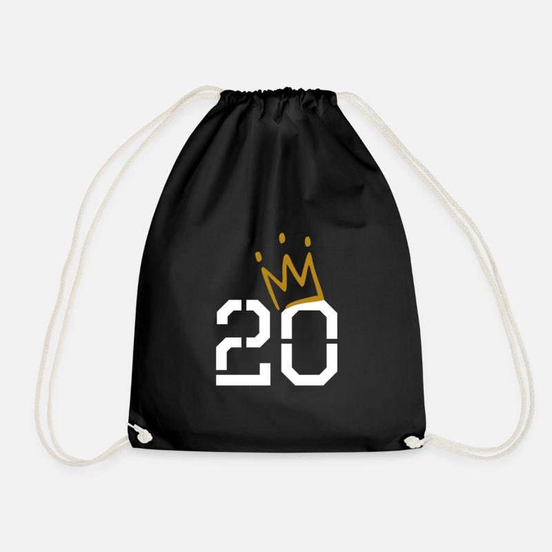 20 ans avec couronne - Sac de sport léger - noir