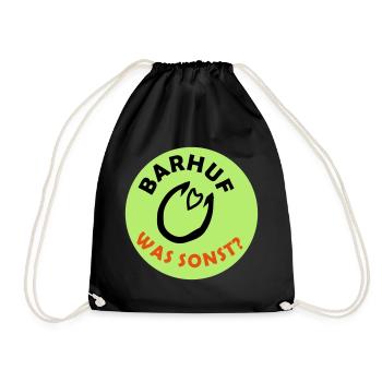 Barefoot Statement Hooves Horse - Drawstring Bag - black - Front