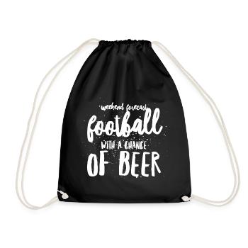 Fußball Fußball Fußball Fußball Fußball Fußball - Turnbeutel - Schwarz - Vorne