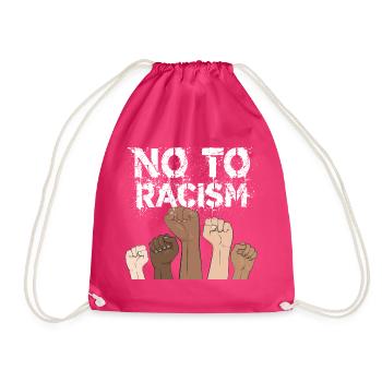 no to racism fist - contre le racisme, stop racism - Sac de sport léger - fuchsia - Devant