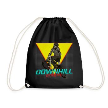 Downhill Extreme Motiv - Turnbeutel - Schwarz - Vorne