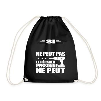 BRICOLEUR À PERSONNALISER - Sac de sport léger - noir - Devant