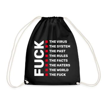 FUCK - FUCK ALL THINGS - Turnbeutel - Schwarz - Vorne
