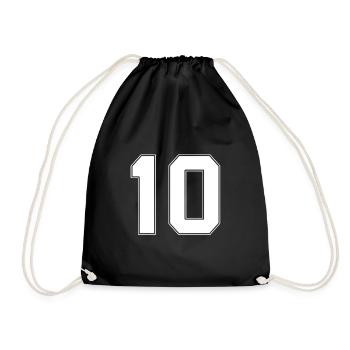 10-year anniversary gift - Drawstring Bag - black - Front