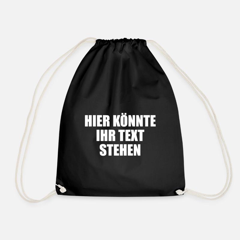 Hier könnte ihr Text Geschenk selber gestalten - Turnbeutel - Schwarz