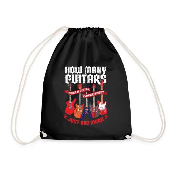 How Many Guitars Does A Guitar Player Need Gitarre - Drawstring Bag - black - Front