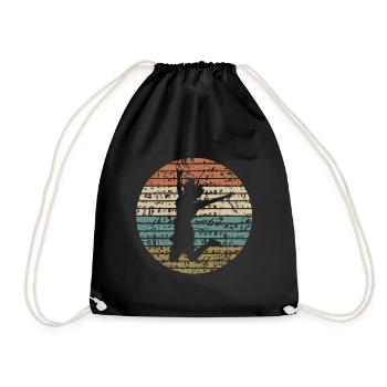Joy jump happy - Drawstring Bag - black - Front