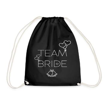 TEAM BRAUT - TEAM BRIDE - Turnbeutel - Schwarz - Vorne
