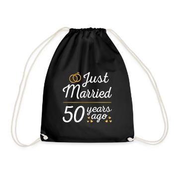 Just Married 50 Years Ago II - Drawstring Bag - black - Front