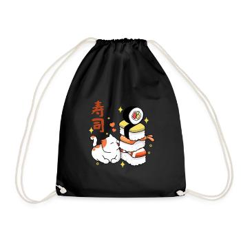 Amateur de sushis - Sac de sport léger - noir - Devant