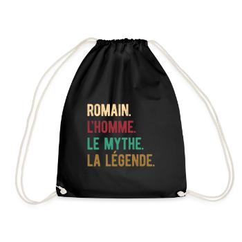 ROMAIN L'HOMME LE MYTHE LA LÉGENDE - Sac de sport léger - noir - Devant
