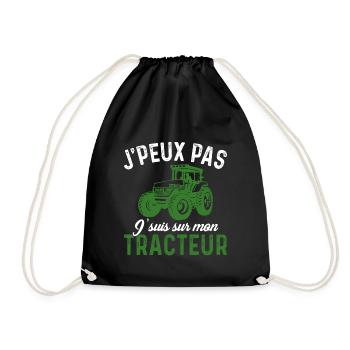 j'peux pas j'suis sur mon tracteur - Sac de sport léger - noir - Devant