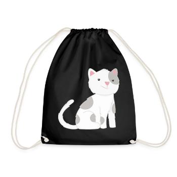 Katze Katzen - Turnbeutel - Schwarz - Vorne