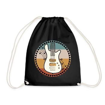 Basse guitare guitare électrique musique - Sac de sport léger - noir - Devant