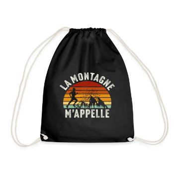 La montagne m'appelle trail running - Sac de sport léger - noir - Devant