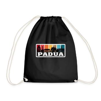 Padua Italien Reise Souvenir Skyline Silhouette Ita - Turnbeutel - Schwarz - Vorne