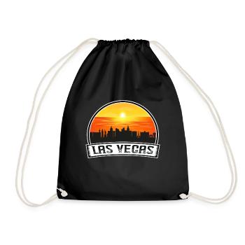 Las Vegas Nevada USA Skyline Vintage Sonnenuntergang Reisen - Turnbeutel - Schwarz - Vorne