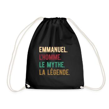 EMMANUEL L'HOMME LE MYTHE LA LÉGENDE - Sac de sport léger - noir - Devant