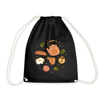Enjoy Teatime - Drawstring Bag - black - Front