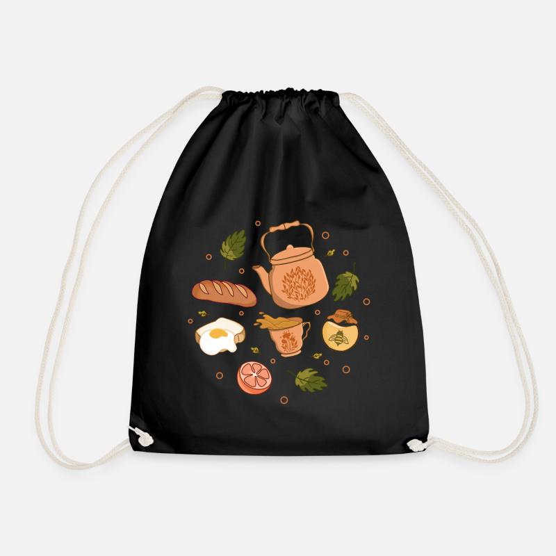 Enjoy Teatime - Drawstring Bag - black