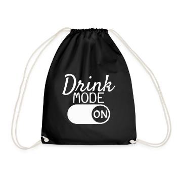 Trinken - Turnbeutel - Schwarz - Vorne