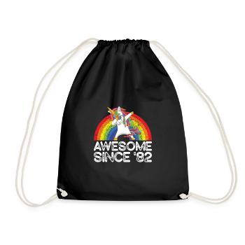 Né en 1982 Funny Birthday Nice Graphic Unicorn - Sac de sport léger - noir - Devant