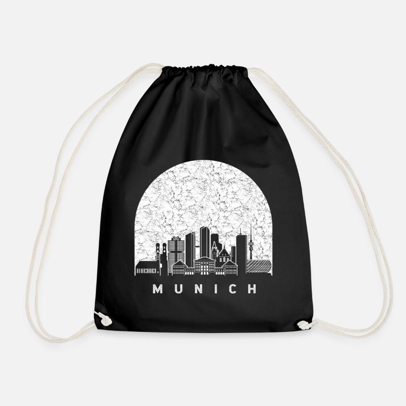 München Deutschland Skyline - Turnbeutel - Schwarz