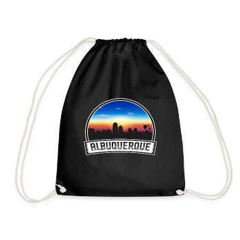 Albuquerque New Mexico USA Skyline Vintage Sonnenuntergang - Turnbeutel - Schwarz - Vorne