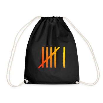 6 birthday tally sheet - 6 years old - Drawstring Bag - black - Front