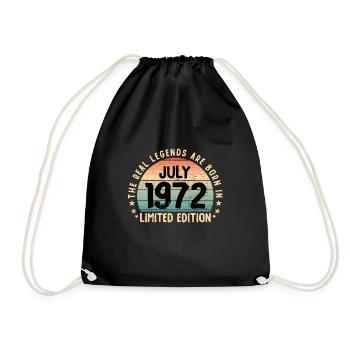 Born in 1972 Tee Vintage Legend Born in July - Sac de sport léger - noir - Devant
