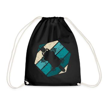 Retro Schnabeltier Vintage Platypus - Turnbeutel - Schwarz - Vorne