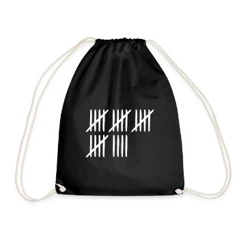 24 birthday tally sheet - 24 years old - Drawstring Bag - black - Front