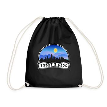 Dallas Texas États-Unis Skyline Vintage Sunset Travel Sou - Sac de sport léger - noir - Devant