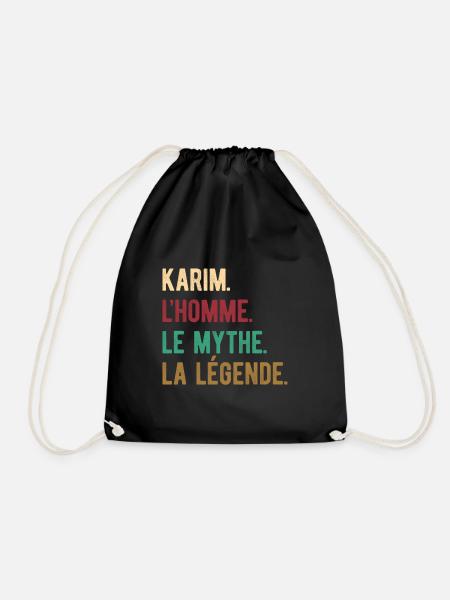 KARIM L'HOMME LE MYTHE LA LÉGENDE - Sac de sport léger - noir