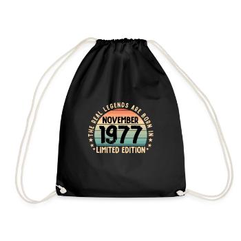 Né en 1977 Tee Vintage Legend Né en novembre - Sac de sport léger - noir - Devant