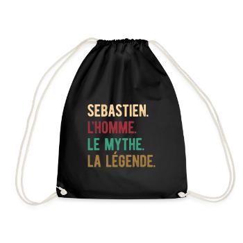 SEBASTIEN L'HOMME LE MYTHE LA LÉGENDE - Sac de sport léger - noir - Devant