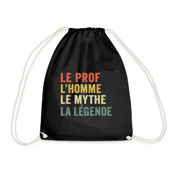 le prof l'homme le mythe la légende - Sac de sport léger - noir - Devant