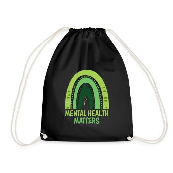 La santé mentale compte Arc-en-ciel vert - Sac de sport léger - noir - Devant