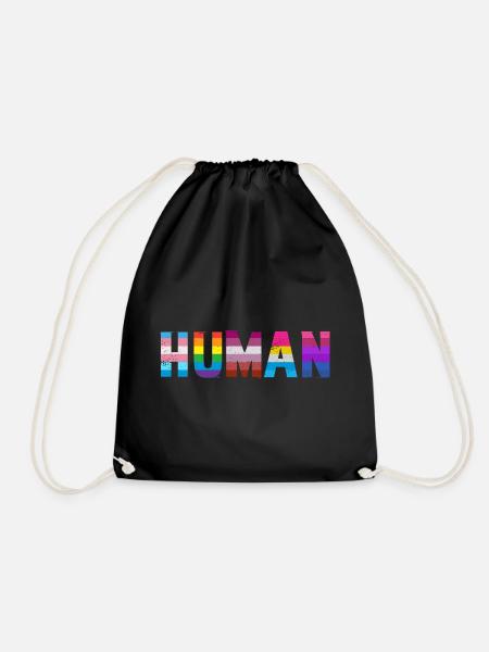 Menschliche LGBT - Turnbeutel - Schwarz