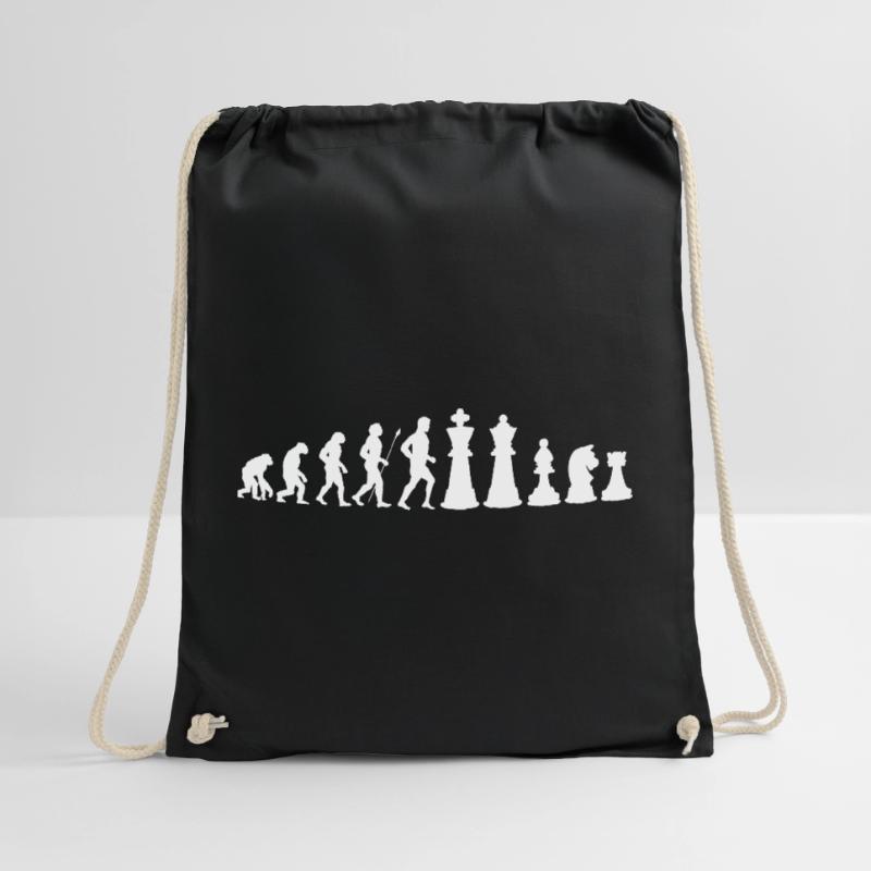 Evolution Chess Drawstring Bag