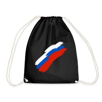 Russie drapeau couleurs - Sac de sport léger - noir - Devant