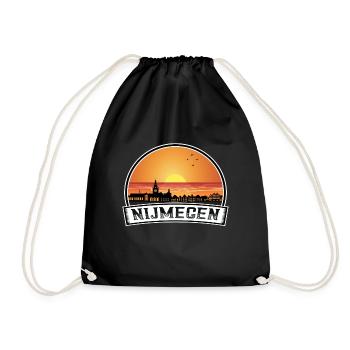 Nimègue Pays-Bas Skyline Vintage Sunset Travel - Sac de sport léger - noir - Devant