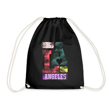 Palm Trees of Los Angeles - Drawstring Bag - black - Front