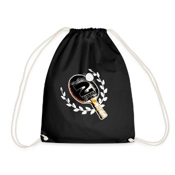Table tennis - Drawstring Bag - black - Front