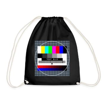 Retro Style Vintage Old School - Turnbeutel - Schwarz - Vorne