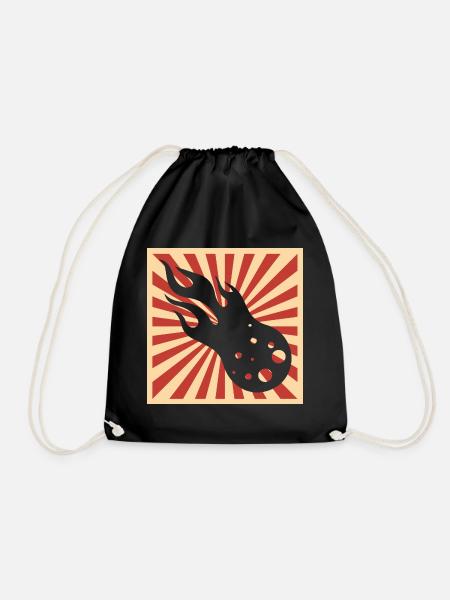 Japan Comet Asteroid Astronomy Celestial Body - Drawstring Bag - black
