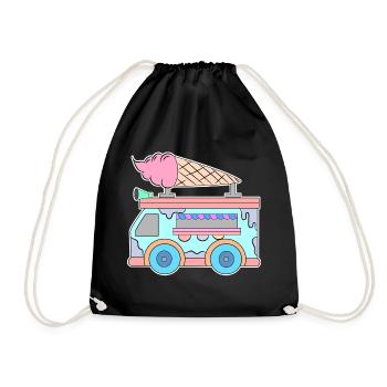 Kids Eiscreme - Turnbeutel - Schwarz - Vorne