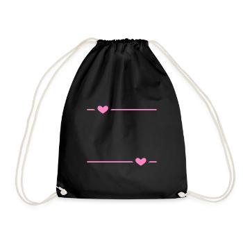 Ornement de stroke de cœur de ligne - Sac de sport léger - noir - Devant