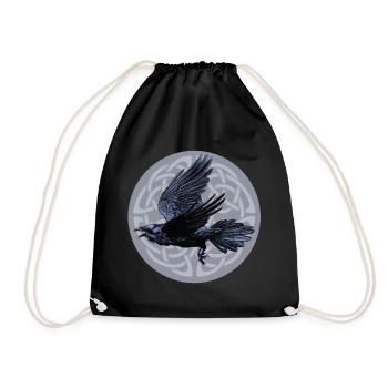Raven Moon - Drawstring Bag - black - Front