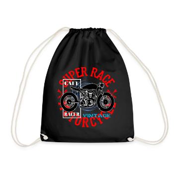 Moto Cafe Racer Vintage Design - Sac de sport léger - noir - Devant